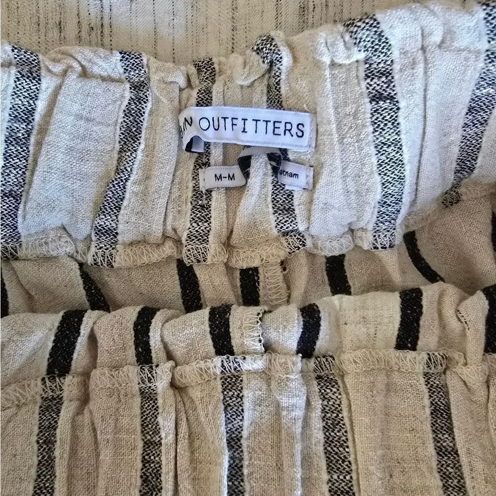 Urban Outfitters Linen Blend Striped Shorts